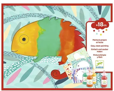Set creativ Djeco Squirt And Spread - Colorare cu degete