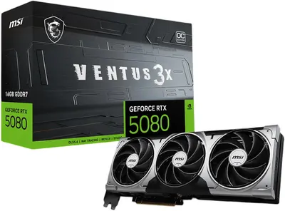 Placă video MSI - GeForce RTX 5080 Ventus 3X OC, 16GB, GDDR7