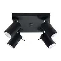 Corp de iluminat pentru tavan RING 4 negru