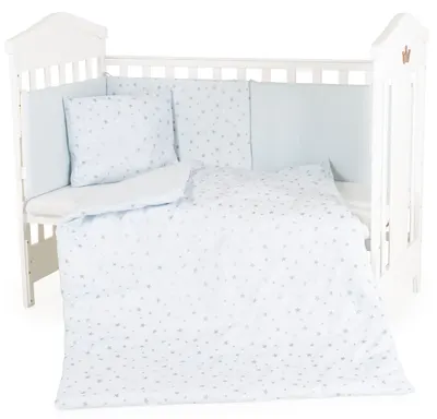 Set dormitor din 6 piese Hugzzz - Nook, 120 x 60 cm, Blue stars