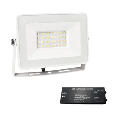 Vega Slim Smd Proiector Led 30w 4000k Alb+ Kit Emergenta