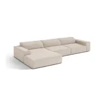 Colțar modular crem (cu colț pe partea stângă/cu șezlong) Jodie – Micadoni