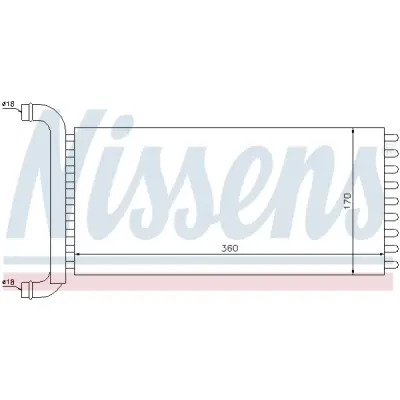 Schimbator caldura, incalzire habitaclu NISSENS 72041