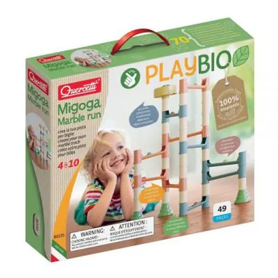 Joc de construcție educativ Migoga Marble Run Bio, 3-6 ani, Quercetti Q86535