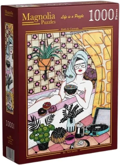 Puzzle Magnolia din 1000 piese - Relax în cadă