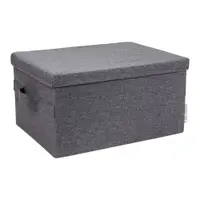 Cutie de depozitare gri din material textil cu capac 40x30x22 cm Soft Storage – Bigso
