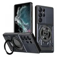 Husa pentru Samsung Galaxy S22 Ultra 5G S908, Techsuit, RuggedCam, Albastra