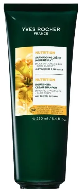 Yves Rocher Nutrition Șampon cremă hrănitor pentru păr uscat, 250 ml