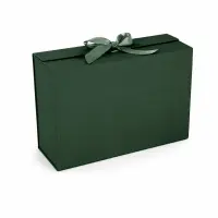 Cutie magnetică cu fundă la închidere - verde - 28x20x9cm