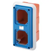 Box With Frame For Flush-Mounting With Flanged Cover Fitted For 2 Lids Sbf - Ip55