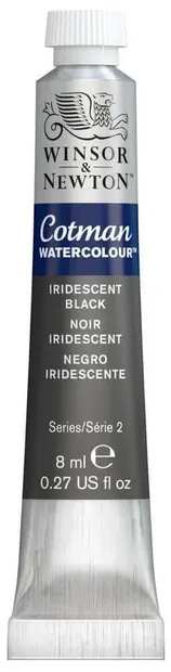 Vopsea pentru acuarelă Winsor & Newton Cotman - Pearl Black, 8 ml