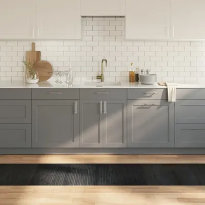 Gossi covor dreptunghiular, gri, 60x300 cm, bambus