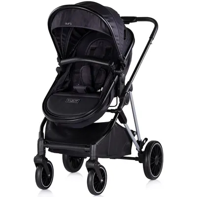Carucior pentru copii Chipolino Aura 2 in 1 blackberry cu suspensii, spatar reglabil, sezut reversibil, accesorii incluse, greutate maxim admisa 22 kg