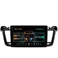 Navigatie 2K Peugeot 508 (2010-2018), Android, S-Quadcore 4GB RAM + 64GB ROM, 9.5 Inch - AD-BGS90042K+AD-BGRKIT264