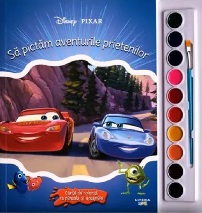 Sa pictam aventurile prietenilor - Carte de colorat cu acuarele