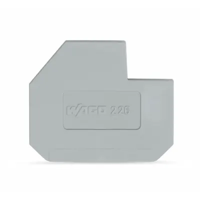 End plate; for 400 V, cut-out dimensions L1; 1.5 mm thick; gray