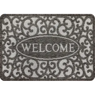 Covor Dreptunghiular pentru Usa de Intrare, Gri, 50 x 80 cm, Antiderapant, Flex 19141/80