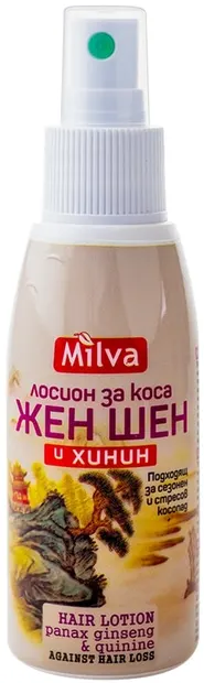 Milva Loțiune de păr cu ginseng și chinină, 100 ml
