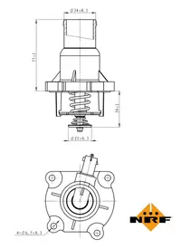 Termostat Sistem Racire (105 C, in Carcasa) Potrivit Alfa Romeo 159; Chevrolet Aveo, Aveo Kalos, Cruze, Orlando, Trax; Fiat Croma; Opel Astra H Classic, Astra J, Astra J Gtc 1.4-1.8lpg 06.05-
