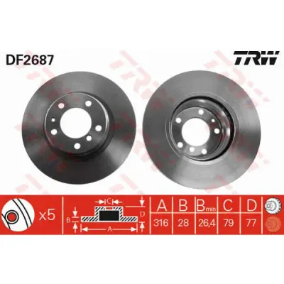 Disc frana TRW DF2687