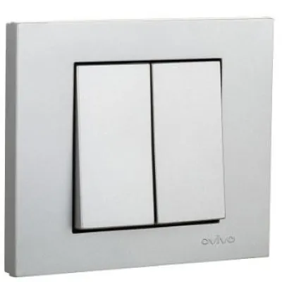 Comutator ST Grano Met Ovivo OV00102, 240V, 10A, IP20, argintiu