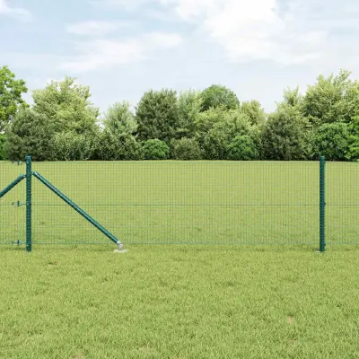 vidaXL Gard de sârmă sudată cu țepi 50 x 0,5 m Oțel cu strat de PVC