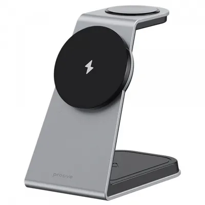 Incarcator Retea Wireless Proove Omni Power 3in1, 15W, 1.67A, Gri WSOP15020003