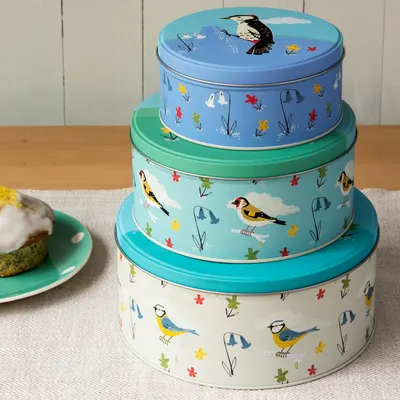 Cutie medie din metal - Garden Birds Design