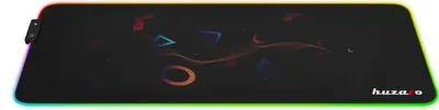 Mousepad Huzaro - 2.0 RGB, XL, moale, negru