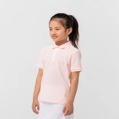 Tricou Polo Golf Vreme Temperată Roz Copii
