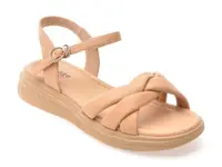 Sandale IMAGE bej, 57111, din piele naturala