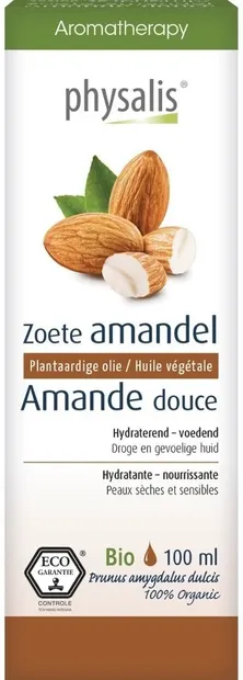 Ulei vegetal organic, migdale, 100 ml, Physalis