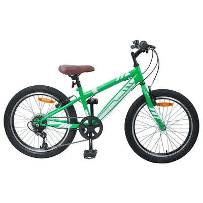 vidaXL Bicicletă Montană 20 Inci 6-Viteză pentru 5-8 ani Verde