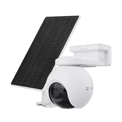 CAMERA PT EZVIZ CU PANOU SOLAR EB8 4G 4K KIT, Senzor CMOS de scanare progresivă de 1/2.8" de 8 MP, Lentila superioară: 4mm@ F1.2
