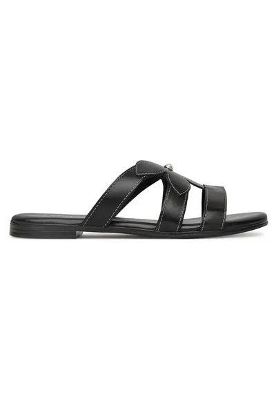 Slapi dama - RST-ARENA-69 - piele naturala - negru