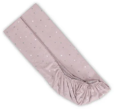 Cearșaf cu elastic pentru mini pătuț Lorelli - Cer, 98 x 65 cm, roz
