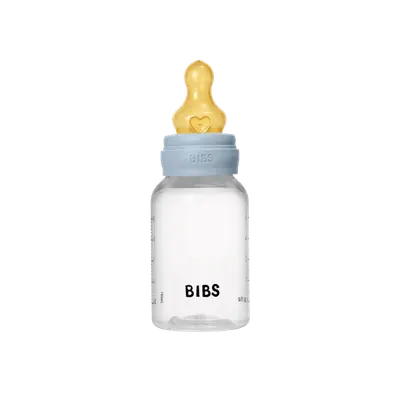 Set complet biberon anticolici Bibs 150 ml Latex Baby Blue