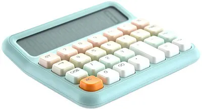 Calculator OfBox Soft - 12 dgt, de birou, albastru