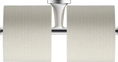 Suport hartie igienica Duravit Starck T 0099381000, montare pe perete, dublu, metal, Crom lucios