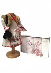 Set Botez Traditional a, Miriam- 2 piese costumas si trusou brodat