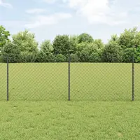 vidaXL Gard de sarma cu stalp 25 x 0,8 m Oțel cu strat de PVC Gri