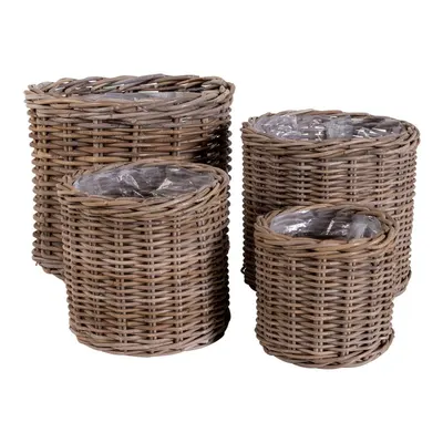 Ghivece decorative 4 buc. din răchită ø 40 cm Bogor – House Nordic