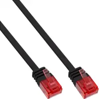 Cablu de retea RJ45 flat Cat.6 UTP 15m Negru, InLine IL71615S