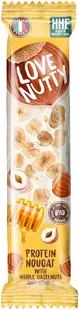 Nuga proteică cu alune și miere, 80 g, Love Nutty