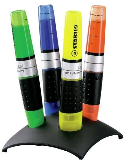 Markere de text Stabilo - Luminator, set de birou, 4 culori