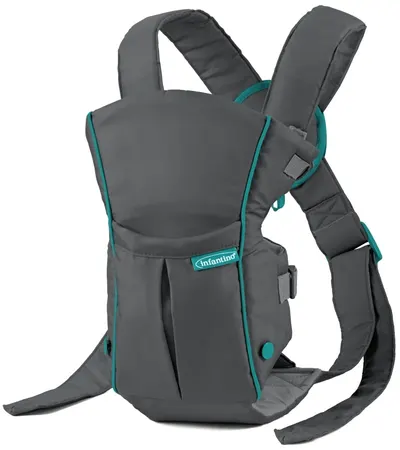 Marsupiu ergonomic 2 în 1 Infantino cu buzunar - Gri