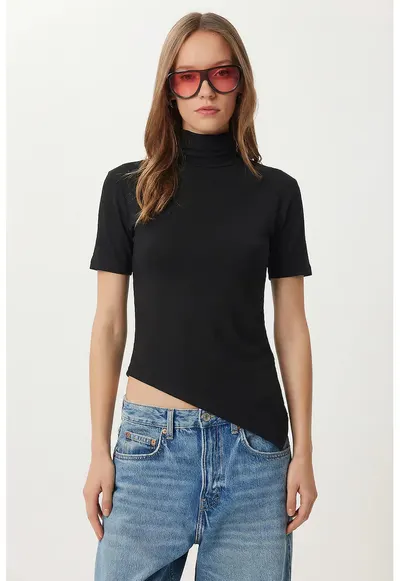 Tricou Negru Happiness Istanbul - Negru