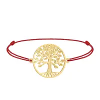 July - Bratara personalizata snur pomul vietii din argint 925 placat cu aur galben 24K