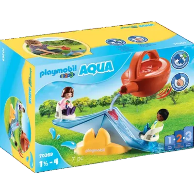 Balansoar cu apa 1.2.3 actionat prin turnare apa 2 figurine si accesorii 18 luni+ Playmobil PM70269