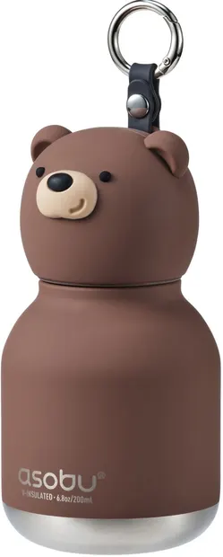 Sticlă termică pentru copii Asobu Bestie - Brown Bear, 200 ml